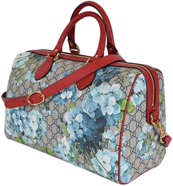 Gucci Women’s GG Supreme BLOOMS Convertible Boston Bag