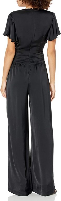 Ramy Brook womens Ariana Satin Wide Leg Jumpsuit