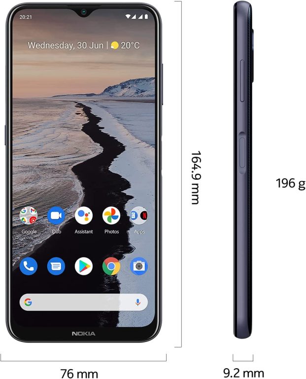 Nokia G10 | Android 11 | Unlocked Smartphone | 3-Day Battery | Dual SIM | US Version | 3/32GB | 6.52-Inch Screen | 13MP Triple Camera | Dusk