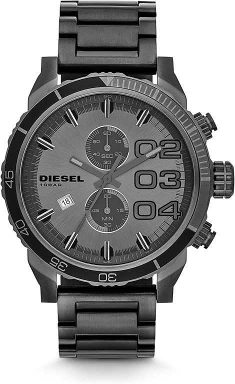 Diesel Men’s Cliffhanger 2.0 Quartz Stainless Steel and Silicone Three-Hand Watch