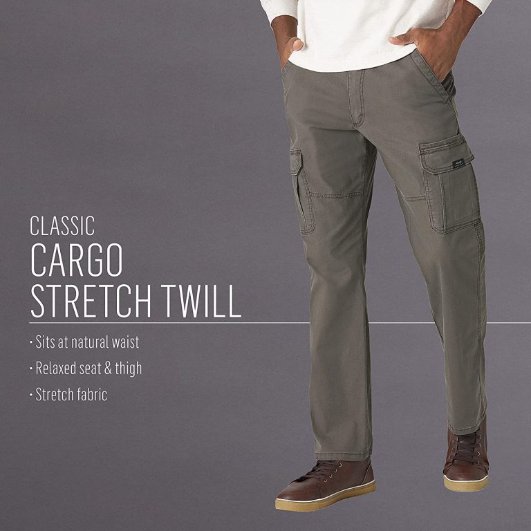 Wrangler Authentics Men’s Relaxed Fit Stretch Cargo Pant