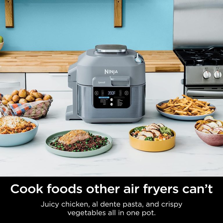 Ninja SF301 Speedi Rapid Cooker & Air Fryer, 6-Quart Capacity, 12-in-1 Functions to Steam, Bake, Roast, Sear, Sauté, Slow Cook, Sous Vide & More, 15-Minute Speedi Meals All In One Pot, Sea Salt Gray