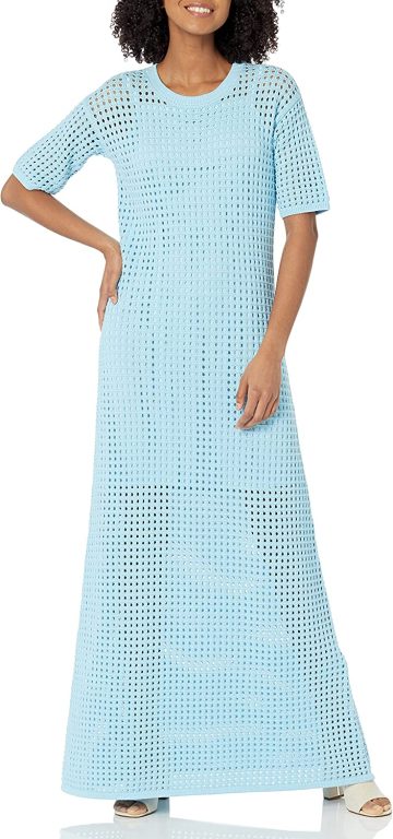 The Drop Women’s Miles Crochet Short Sleeve Maxi Dress