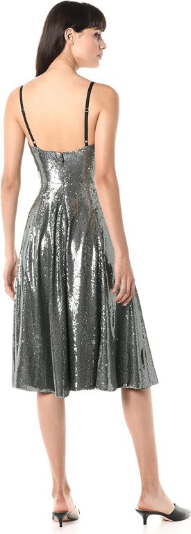 Dress the Population Women’s Mimi Sleevless Fit & Flare Sequin Midi Dress