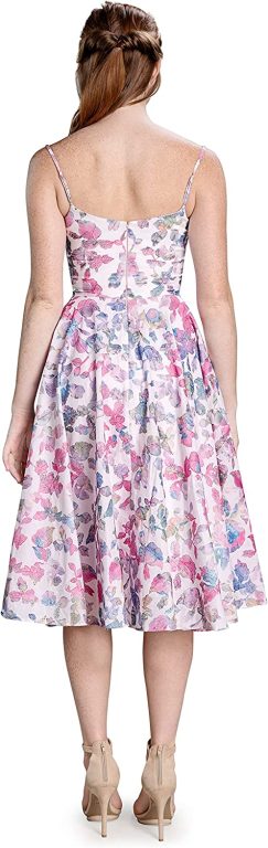 Dress the Population Women’s Meadow Fit and Flare Midi Dress