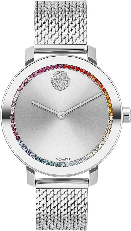 Movado Bold Evolution Women’s Quartz Stainless Steel and Bracelet Casual Watch, Color: Silver (Model: 3600698)