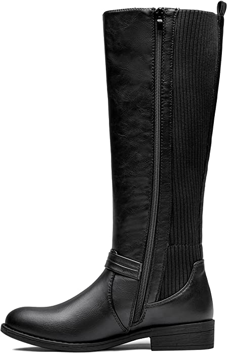 Vepose Women’s 955 Knee High Boots Comfort Tall Knitted Riding Boots