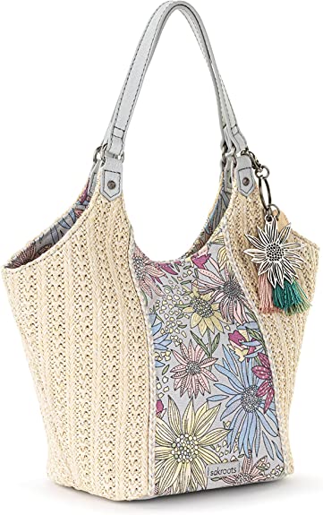 Sakroots Roma Straw Small Shopper