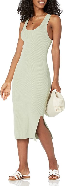 The Drop Women’s Yasmin Rib Midi Sweater Tank Dress