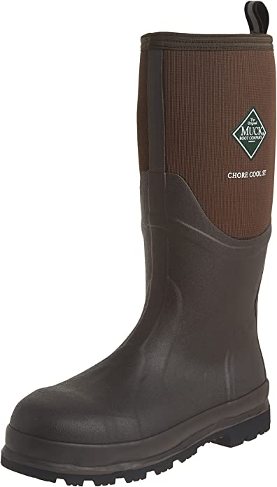 Muck Boots Chore Cool Warm Weather Tall Steel Toe Men’s Rubber Work Boot