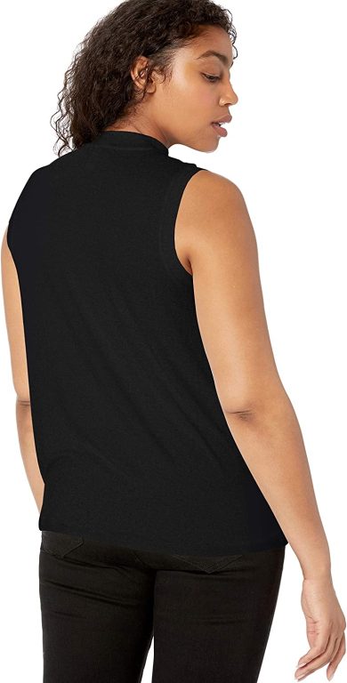 Daily Ritual Women’s Jersey Relaxed-Fit Sleeveless Mock Neck Shirt