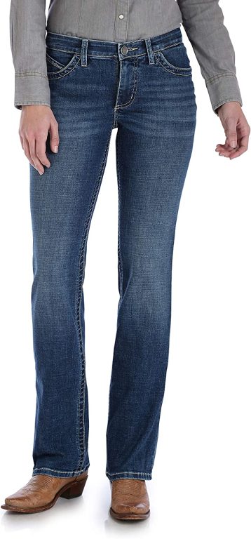 Wrangler Women’s Willow Mid Rise Performance Waist Boot Cut Ultimate Riding Jean