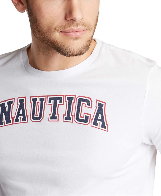 Nautica Men’s Short Sleeve 100% Cotton Nautical Series Graphic Tee