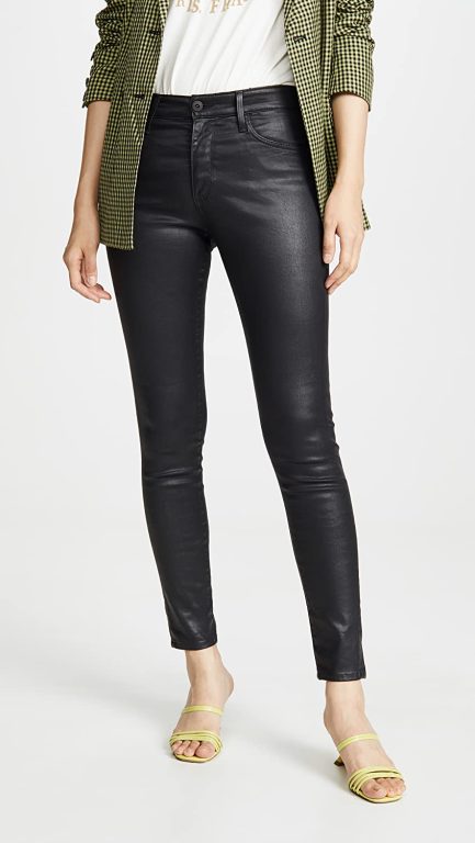 AG Adriano Goldschmied Women’s Farrah Leatherette High-Rise Skinny Fit Ankle Pant