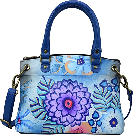 Anna by Anuschka Hand Painted Women’s Genuine Leather Small Satchel