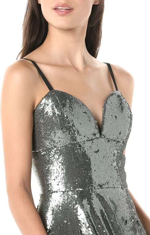 Dress the Population Women’s Mimi Sleevless Fit & Flare Sequin Midi Dress