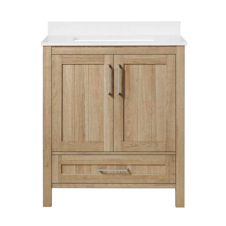 Ove Decors Kansas 30 W x 19″ D Freestanding Bathroom Vanity with Sink, White Oak