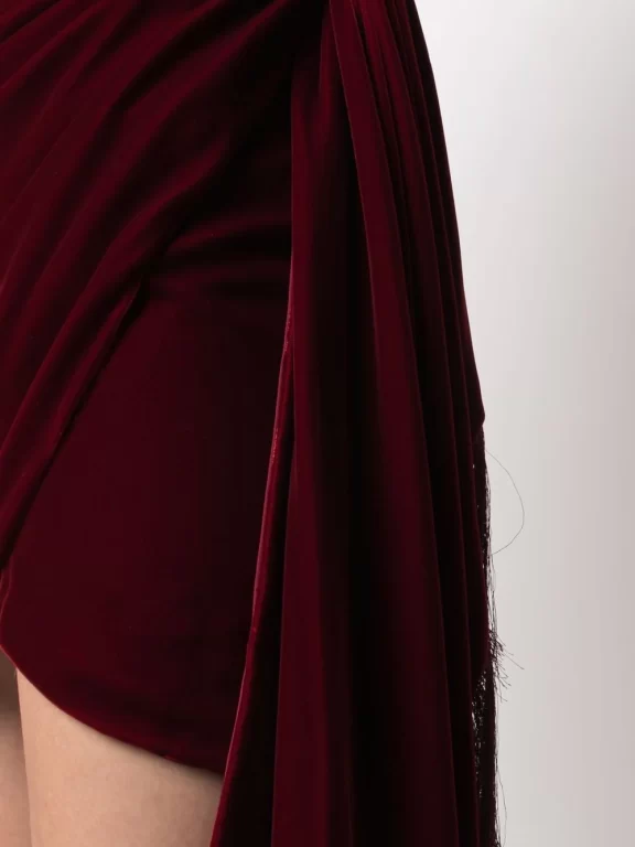 Oscar de la Renta draped velvet minidress