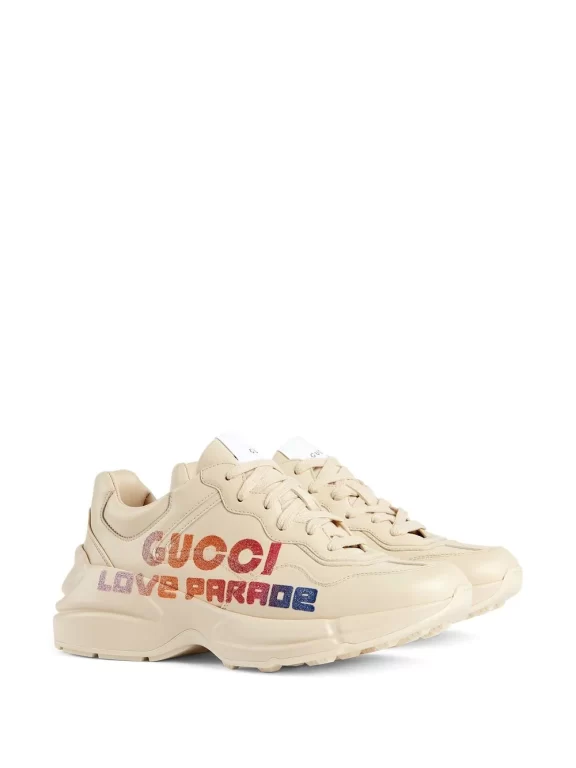 Gucci Rhyton glitter-logo chunky sneakers