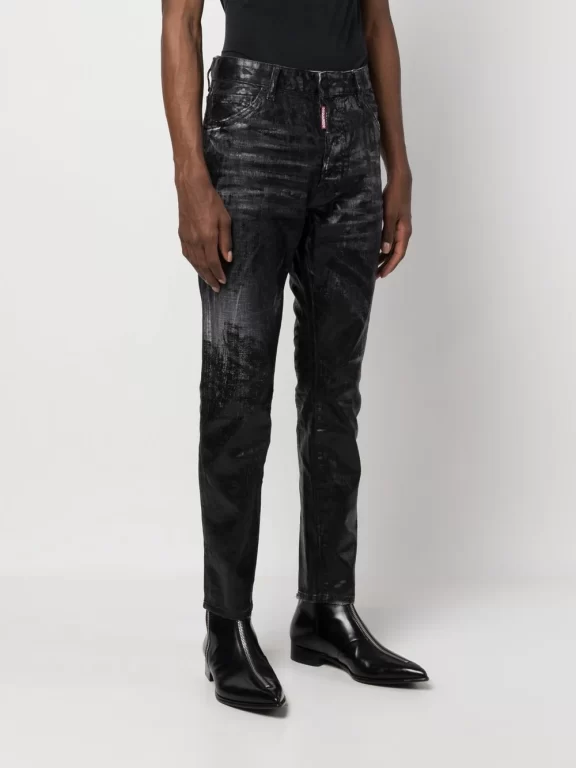 Dsquared2 coated-finish slim-fit jeans