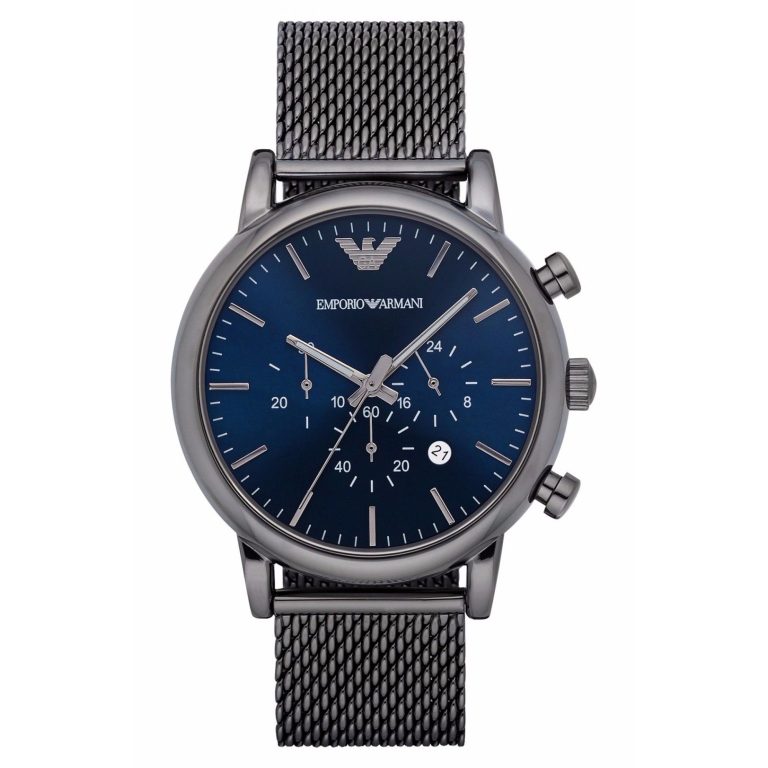 Emporio Armani Men’s Classic Stainless Steel Blue Dial Dress Watch AR2448