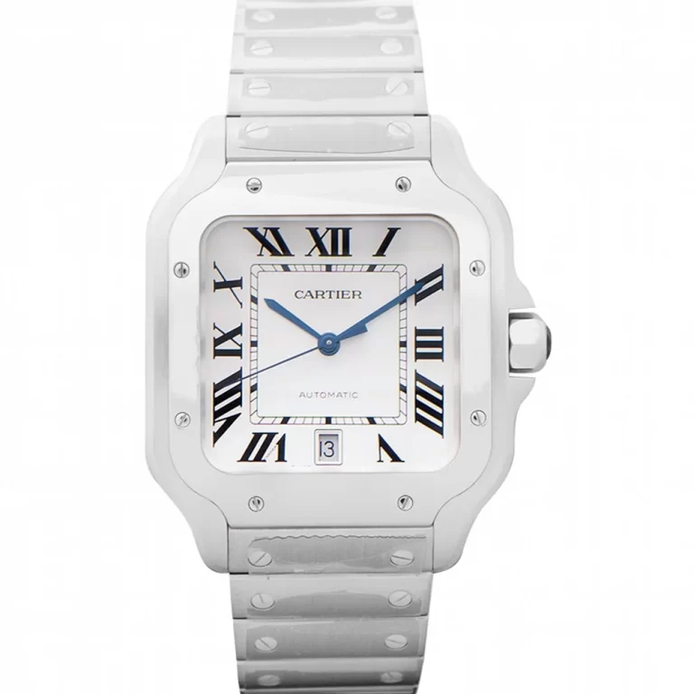 Cartier Santos Silvered Opaline Dial Men’s Watch WSSA0018