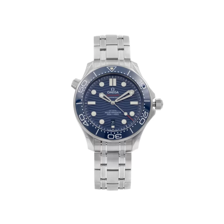 Omega Seamaster Diver 300M Steel Blue Dial Mens Watch 210.30.42.20.03.001