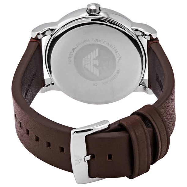 Emporio Armani AR11175 Men’s Three-Hand Date Brown Leather Watch