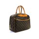 Pre-owned|Louis Vuitton Womens Monogram Coated Canvas Deauville Satchel Handbag Brown