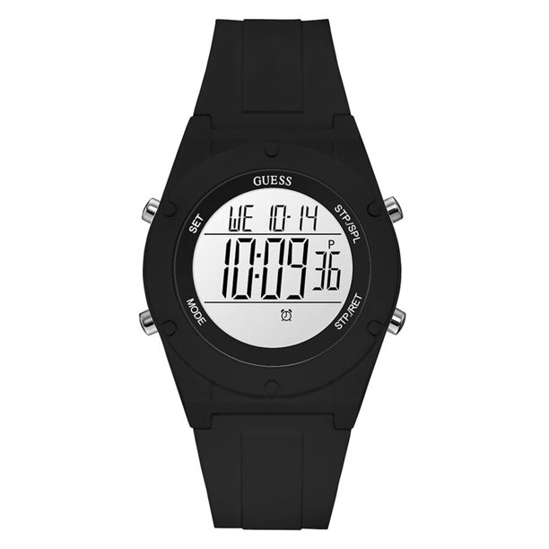 Guess Womens Digi Pop U1282L2 Black Silicone Quartz Fashion Watch