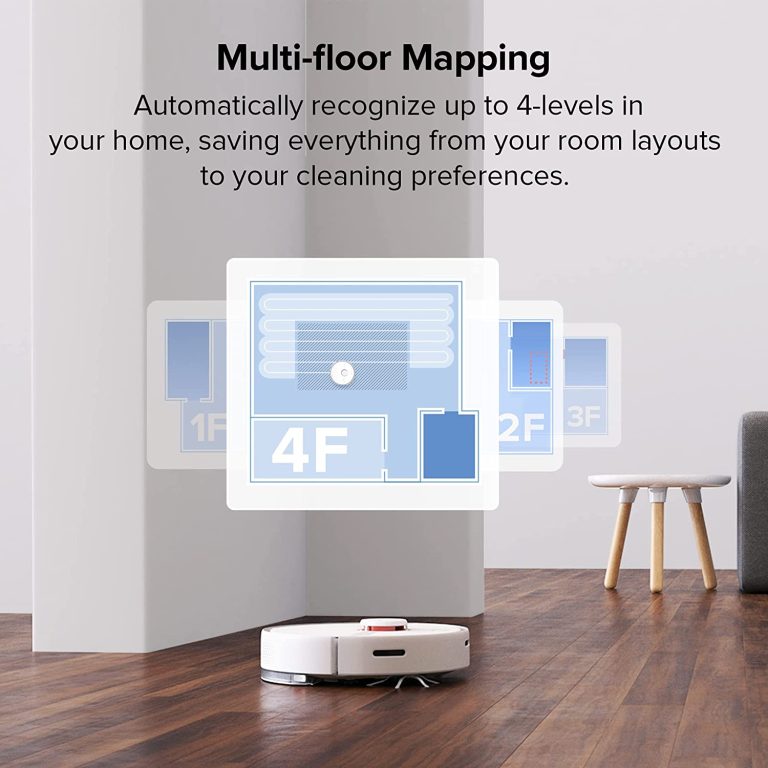 roborock S6 Pure Robot Vacuum and Mop, Multi-Floor Mapping, Lidar Navigation, No-go Zones, Selective Room Cleaning, Super Strong Suction Robotic Vacuum Cleaner, Wi-Fi Connected, Alexa Voice Control