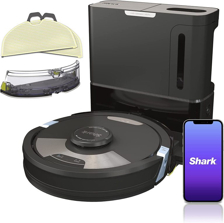 Shark AI Ultra 2in1 Robot Vacuum & Mop with Sonic Mopping, Matrix Clean, Home Mapping, HEPA Bagless Self Empty Base, CleanEdge Technology, for Pet Hair, Wifi, Works with Alexa, Black/Silver (RV2610WA)