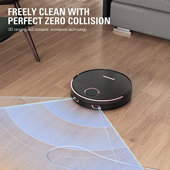 GreenWorks GRV-5011 Robot Vacuum Cleaner with DToF Laser Navigation Technology, 3.3IN Thin Body, Vacuum and MOP 2 in 1, Auto Sweeper for Pet Hair, Hard Floor, Carpet