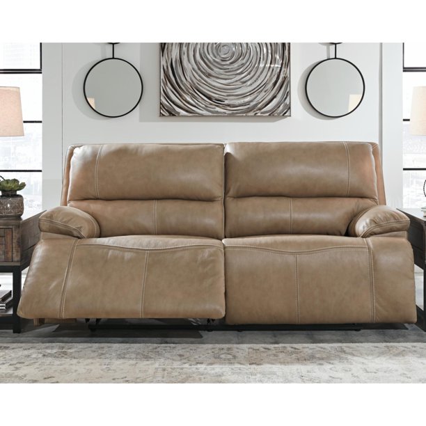 Signature Design by Ashley Ricmen 2 Seat Power Reclining Sofa with Adjustable Headrest