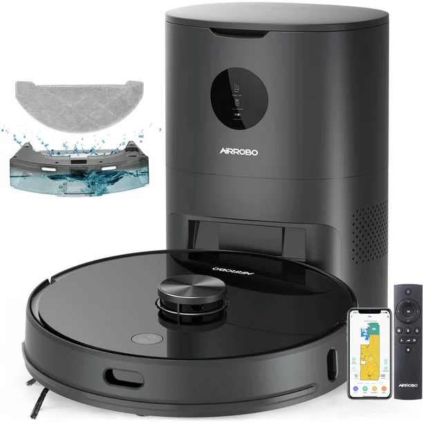 2 Units of Bundle sale of AIRROBO T10+ Robot Vacuum Cleaner, Smart Robotic Vacuums with Auto Dirt Disposal