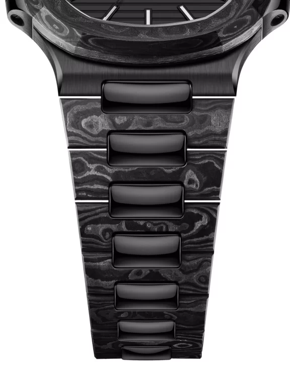 DiW (Designa Individual Watches) pre-owned customised DiW Nautilus “The Black Grail” 40mm