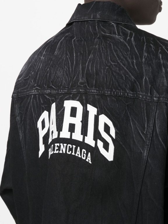 Balenciaga rear logo denim jacket