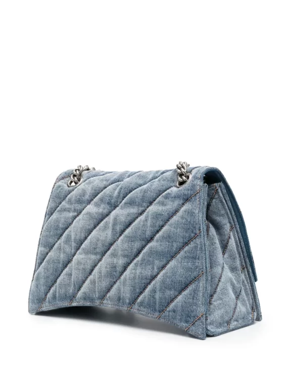 Balenciaga medium Crush denim shoulder bag