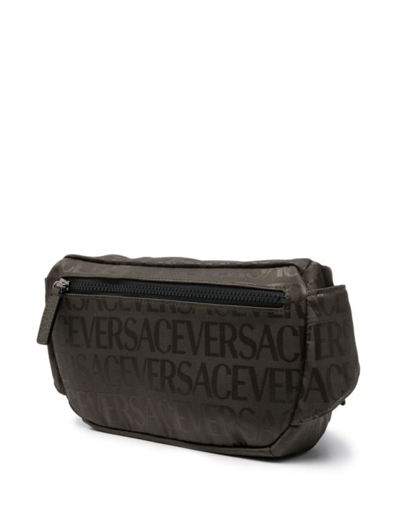 Versace logo-print zipped belt bag