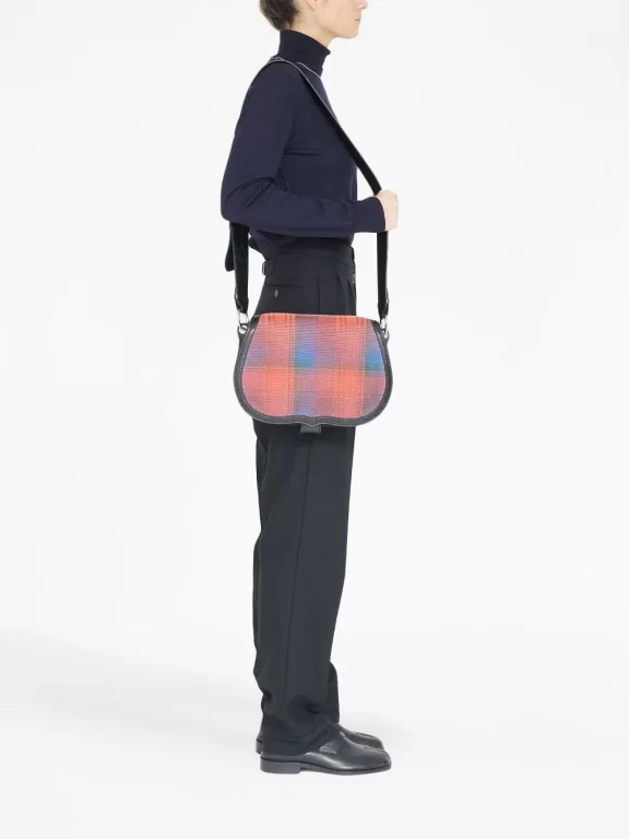 Maison Margiela grid-pattern leather shoulder bag