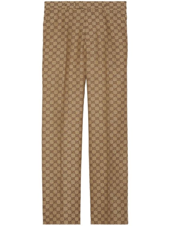 Gucci GG monogram straight-leg trousers