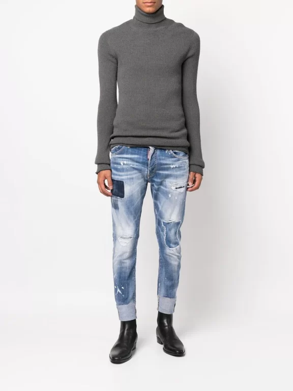 Dsquared2 Distressed Tapered-leg Jeans