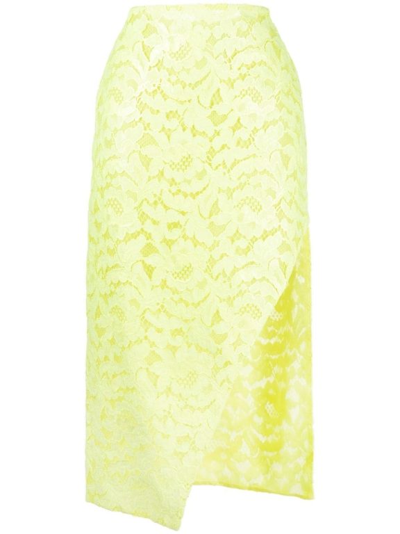 Alexander McQueen Floral-lace Midi Skirt