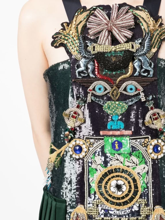 Mary Katrantzou Archival Robot Embellished Mini Dress