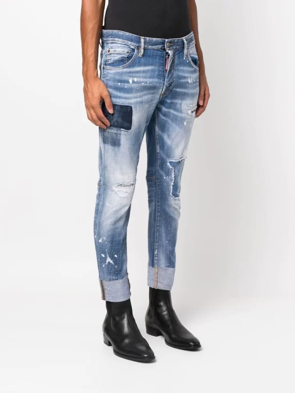 Dsquared2 Distressed Tapered-leg Jeans