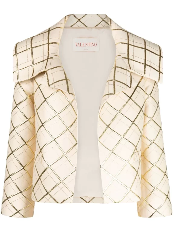 Valentino Garavani Spread-collar Cropped Jacket