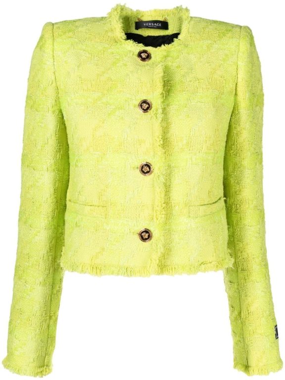 Versace Cropped Tweed Jacket