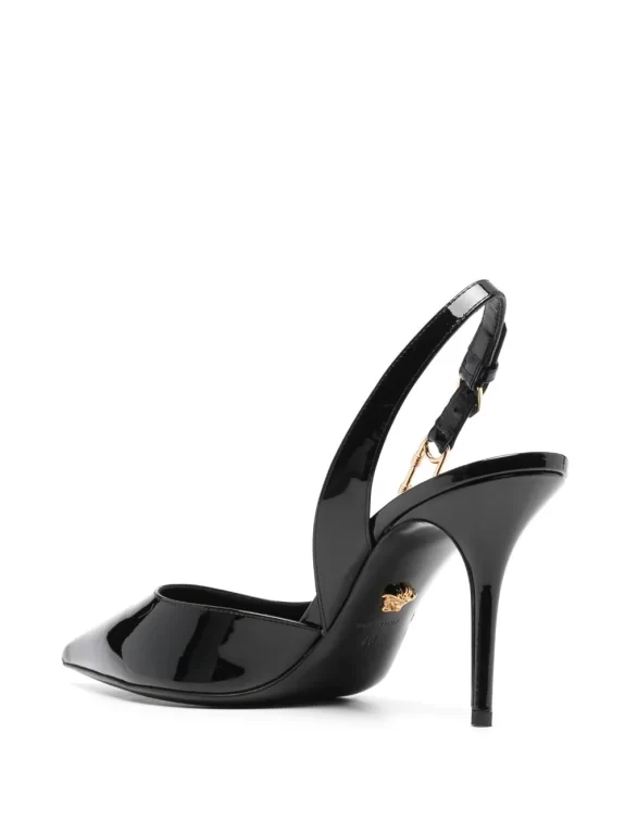 Versace Safety Pin 85mm Slingback Pumps