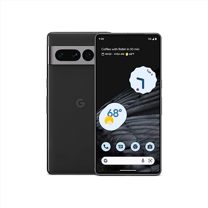 Google Pixel 7 Pro – 5G Android Phone – Unlocked Smartphone with Telephoto/Wide Angle Lens, and 24-Hour Battery – 256GB – Obsidian